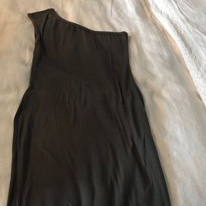 Alexander Wang One Strap Dress Dark Gray
